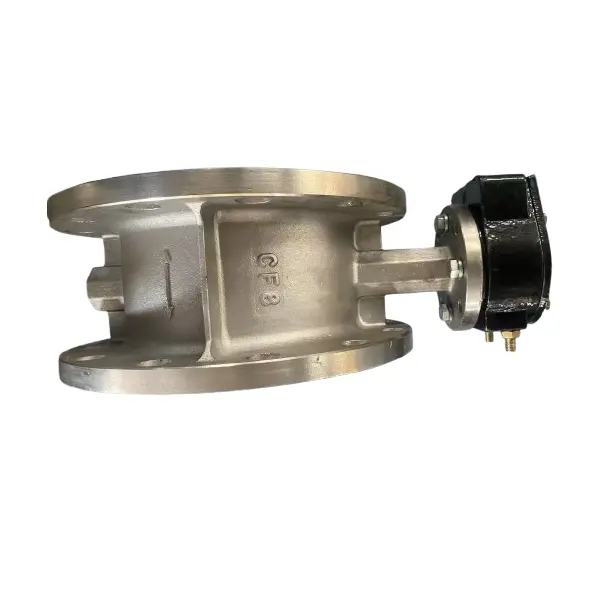 Acid alkali espesyal na hindi kinakalawang na asero flange butterfly balbula