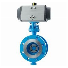 Pneumatic hard seal butterfly balbula